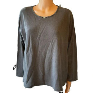 Onlyat Bloomingdale’s Wool Gray Pull over Sweater Women’s 1X